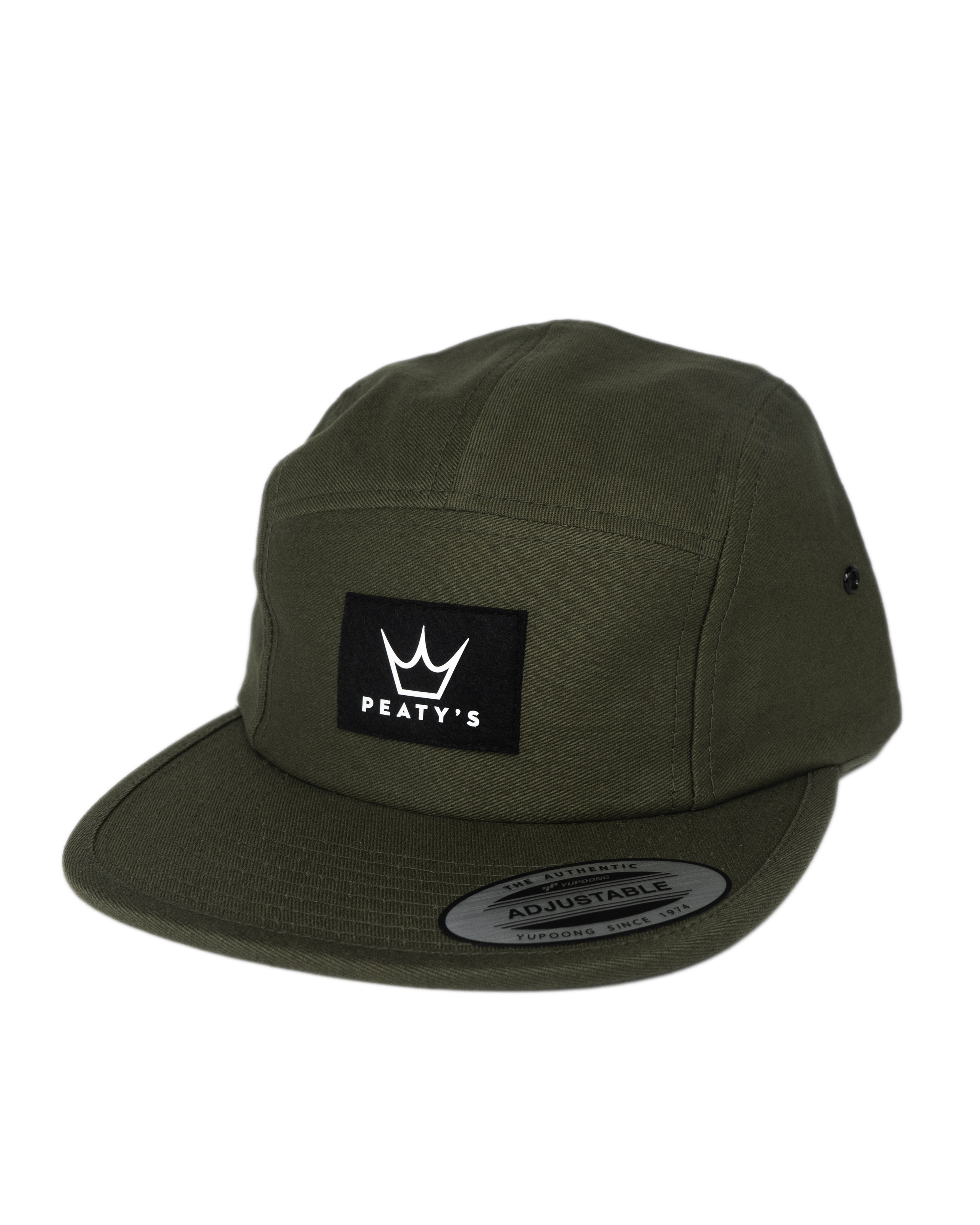 Peaty_s AW24 PubWear 5 Panel Cap - Logo - Olive.jpg